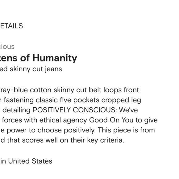 NWOT Citizens of Humanity Mid Rise Rocket Crop Skinny Jean in Surfspray Sz 24 - Picture 7 of 12